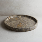 Marble Round Tray (Grey)