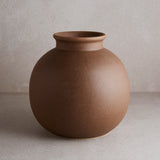 Brown Round Vase