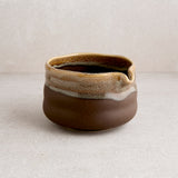 Brown Dripped Matcha Bowl