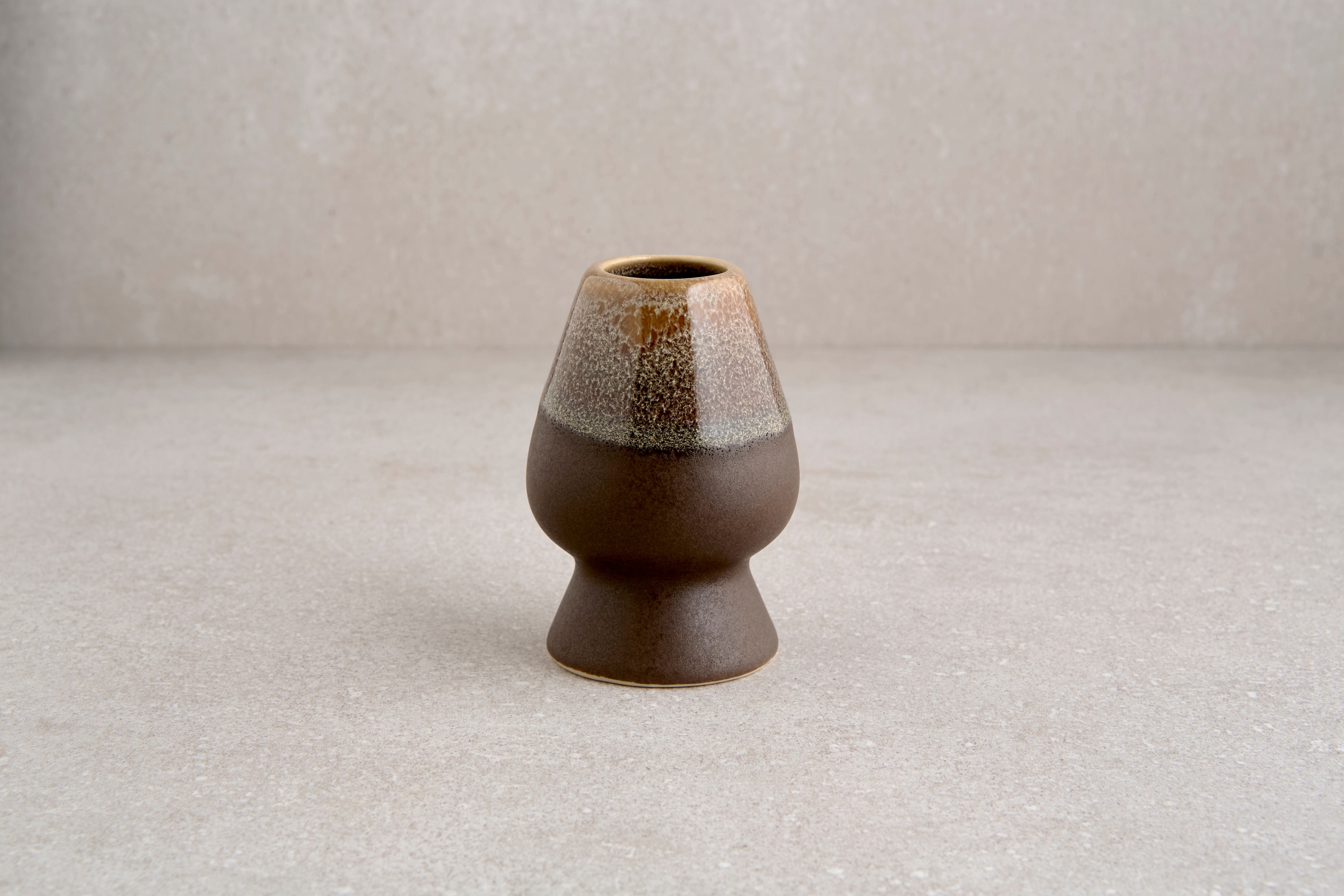 Brown Dripped Matcha Whisk Stand