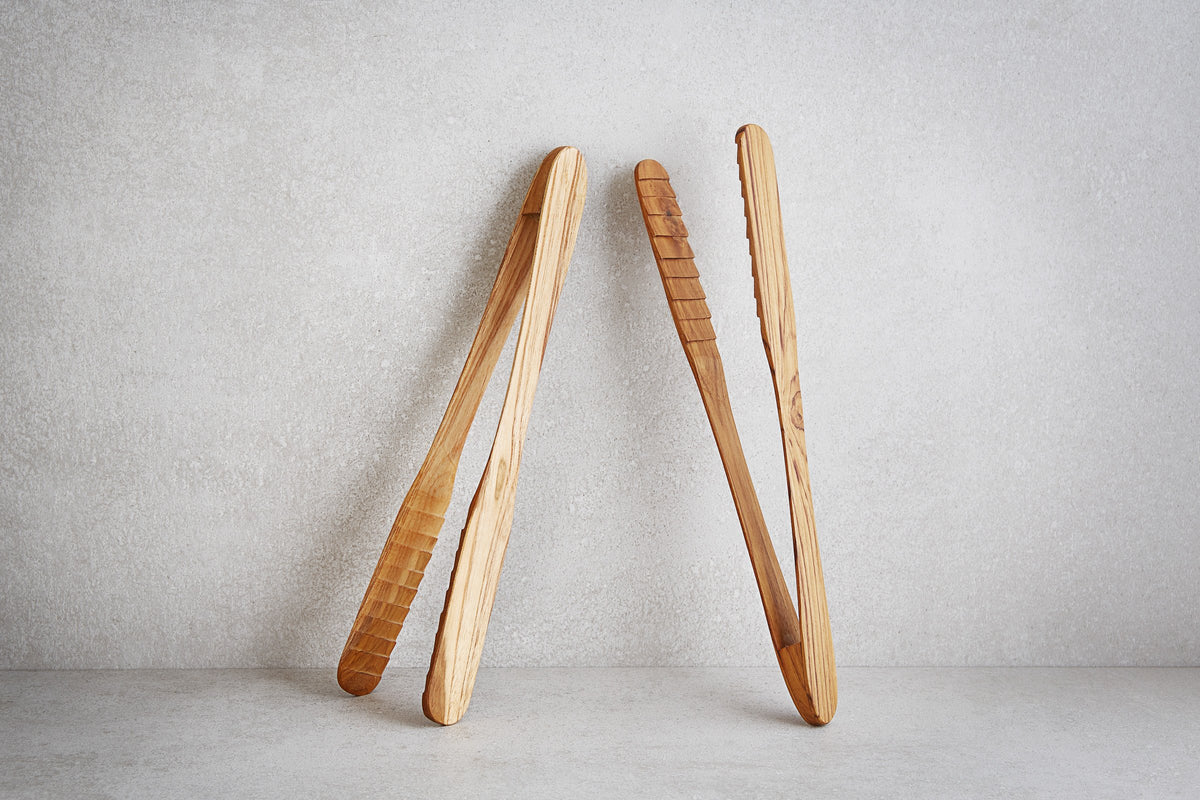 Teak Tongs