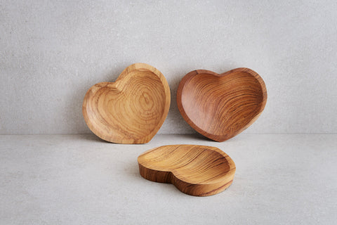 a group of wooden bowls